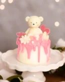 DiceandBerry Cute Cake Candle With Teddy Bear Adorable Home Decor, Gifts, Celebrations