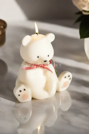 DiceandBerry Sitting Teddy Candle Cozy Home Decor, Adorable and Cute Gifts for Him and Her