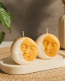 DiceandBerry Sun Moon Candle (Pack of 2) Celestial Home Decor, Unique Gifts, Relaxation, Meditation