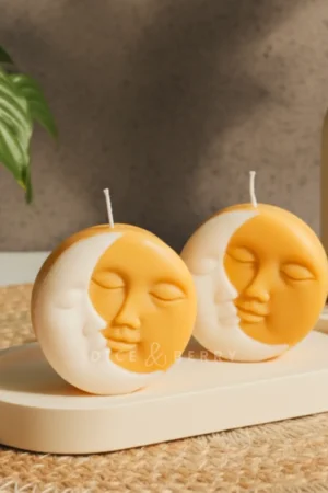 DiceandBerry Sun Moon Candle (Pack of 2) Celestial Home Decor, Unique Gifts, Relaxation, Meditation
