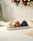 Diceandberry (Pack of 3) Cute Poodle Dog Soy Wax Scented Candles (Black, White, Brown) For Dog Lovers, Puppy Candles