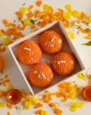 Diceandberry (Pack of 4) Laddoo Mithai Soy Wax Scented Candle, Sweets Candle, Dessert Food Candle, Celebration Festivals Candles